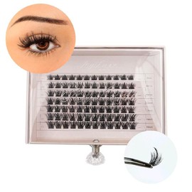 Peekaboo DIY Lashes - Wispy Anime Lash Clusters, Korean PBT Fiber, Natural Spiky Design, Individual Lash Clusters for Eyelashes - Makeup, Cosmetic - Size: Mixed Long (14-20mm)