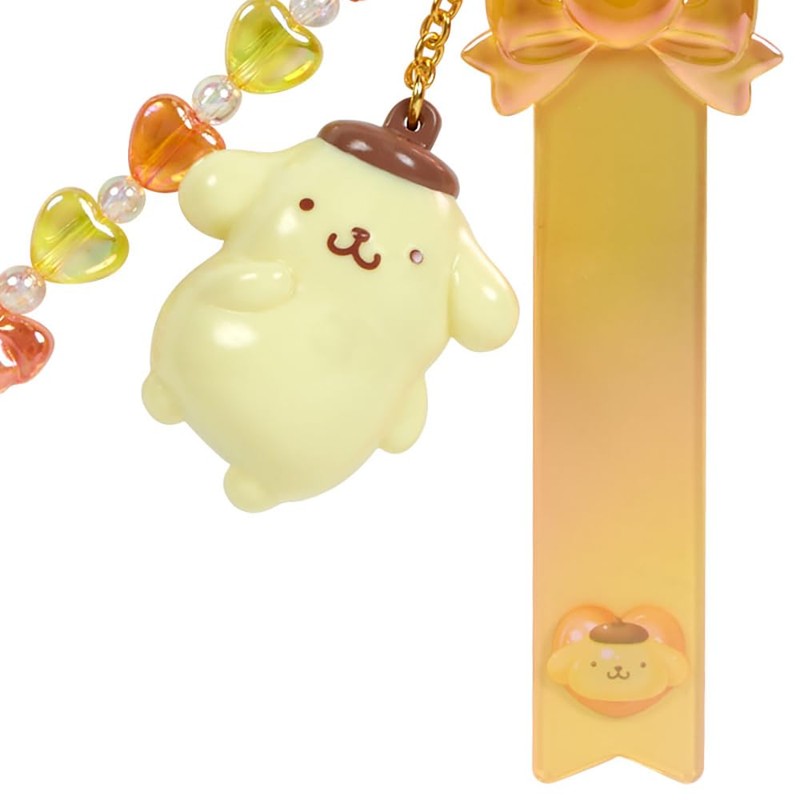 Sanrio 297682 Clear Keychain Clear Plump 3D Pompom Pudding POMPOMPURIN