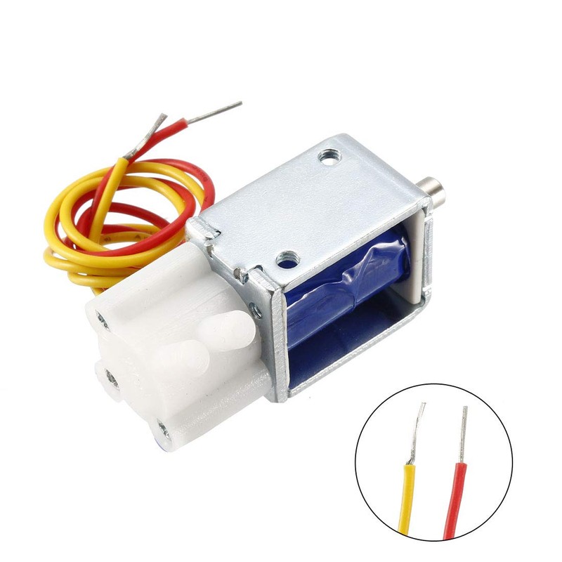 sourcing map Miniature Solenoid Valve 2 Position 3 Way DC12V