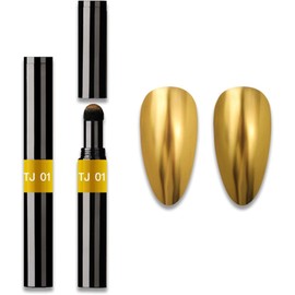 Pluma de polvo de uñas cromada, plumas de polvo de pigmento de uñas metálico, polvo de brillo de uñas brillante, cojín de aire, pluma de esmalte holográfico, arte de uñas, decoración de manicura, barras de polvo de uñas (1#)