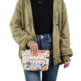 VAMSII Australia Travel Traveling Gift Australia Era Makeup Bag Australia Trip Vacation Cosmetic Bag Australia Souvenir Gift (Australia Era M)