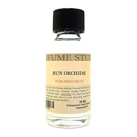 Pure Perfume Oil for Perfume Making, Personal Body Oil, Soap, Candle Making & Incense; Splash-On Clear Glass Bottle. Premium Quality Undiluted & Alcohol Free (1oz, Sun Orchids)
