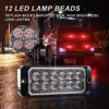 Sidaqi 1PCS Red LED Emergency Strobe Light Bar 12-24V 12
