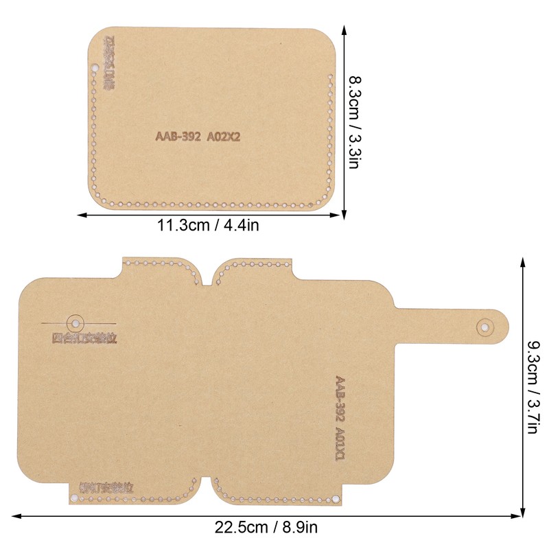 2Pcs Clear Acrylic Template Card Package Transparent HandMade Craft DIY