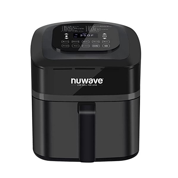 NUWAVE Brio 7-in-1 Air Fryer Oven, 7.25-Qt with One-Touch Digital Controls, 50°- 400°F Temperature Controls in 5° Increments, Linear Thermal (Linear T) for Perfect Results