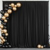 10x10FT Black Backdrop Curtains for Parties Wrinkle Free Black Curtains