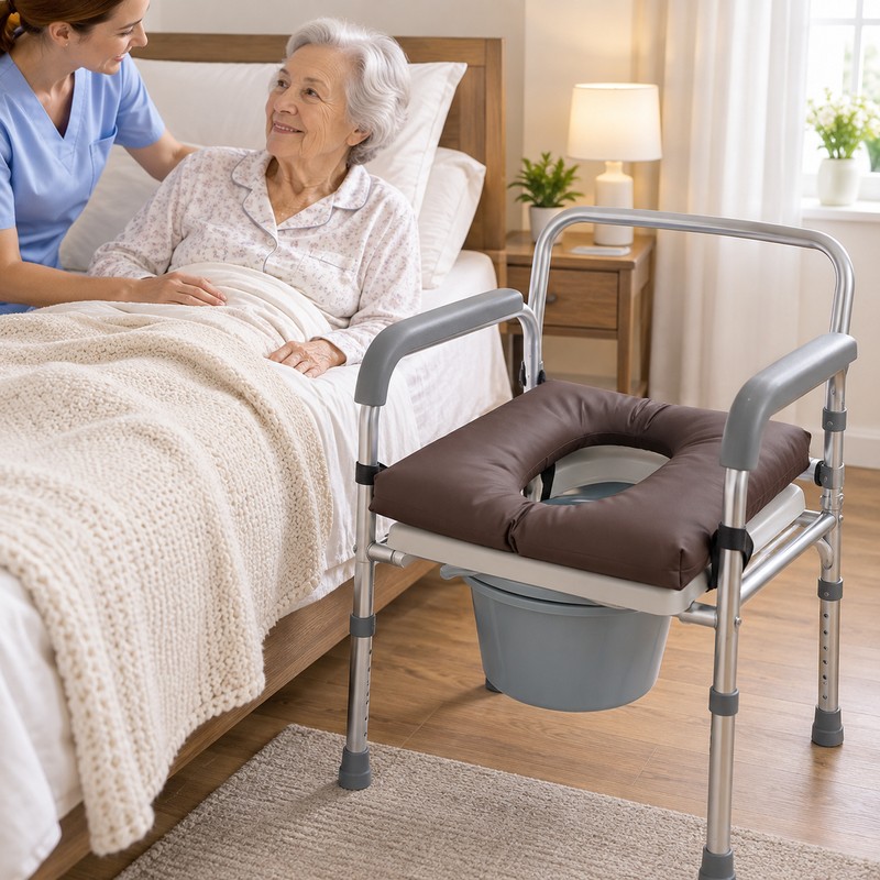 Bedridden Elderly Toilet Seat Cushion for Bedside Toileting – Soft