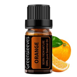 GREENSLEEVES Orange Essential Oil for Diffuser, 100% Pure Organic Orange Aromatherapy Oil for Humidifiers, Perfume, Soap Making - 0.33 Fl Oz