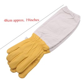 dancepandas Beekeeping Gloves 2 Pairs Beekeeping Gloves Goat Leather Protective Gloves Beekeeping Gloves for Beginners Beekeepers Men Women Bees (48 cm)