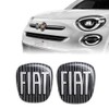 Fiat 14186C-14187A 3D Sticker Logo 500X, Black, 2 Pieces, Front