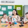 Hesygo Microscope for Kids Beginner Microscope with LED 100X 400X
