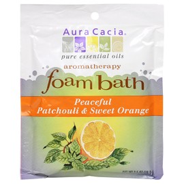 Aura Cacia Aromatherapy Foam Bath, Peaceful Patchouli and Sweet Orange, 2.5 ounce packet by Aura Cacia