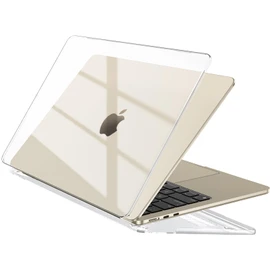 EooCoo Case Compatible with MacBook Air 13 inch Case for 2024 2023 2022 M3 M2 Model A3113 A2681, Protective Plastic Hard Case Cover Shell for MacBook Air 13.6 inch - Crystal Clear