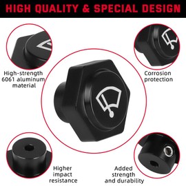 Aluminum Windshield Wiper Switch Knob for 1985-1991 Ford Truck F150 F250 F350 1985-1989 Ford Bronco