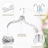 Quality Clear Plastic Hangers 24 Pack - Crystal Cut for