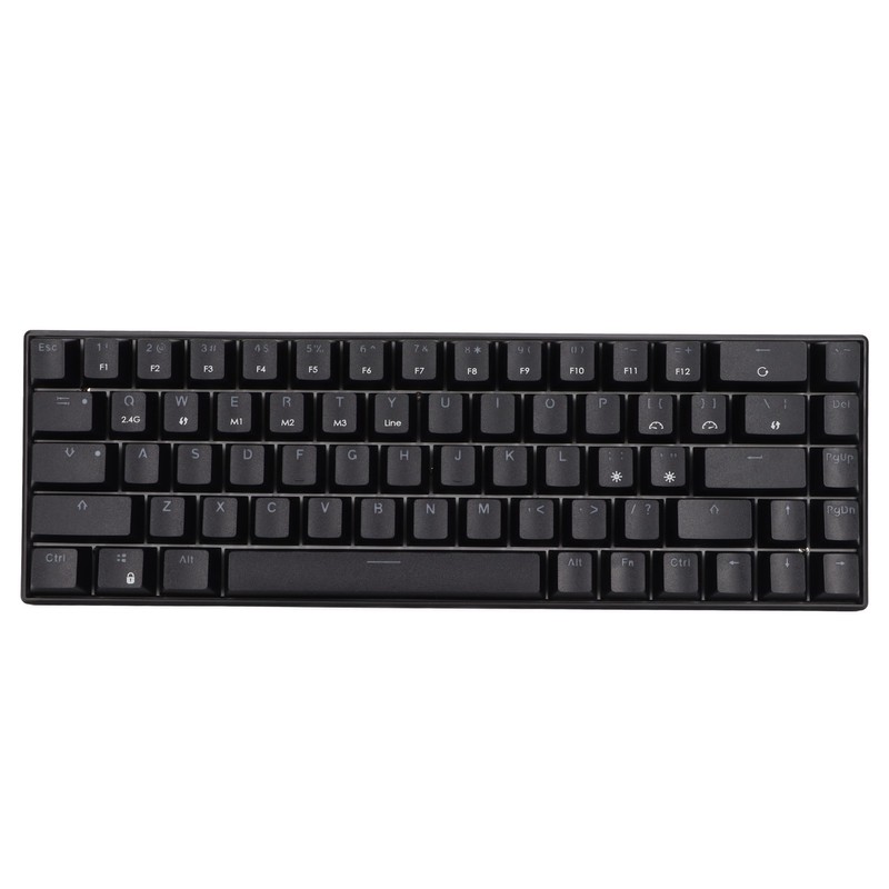 Keyboard 68 Key White Light Three Mode Black Mechanical Keyboard