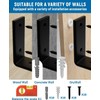 LEOPO 8 inch Shelf Brackets 8-Pack ,1/5 inch Thick Heavy