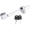 ZiYuya 2 x Silver Terrarium Lock Display Cabinet Lock Sliding
