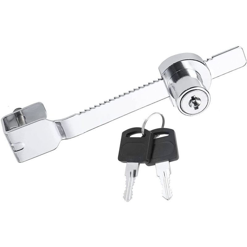 ZiYuya 2 x Silver Terrarium Lock Display Cabinet Lock Sliding