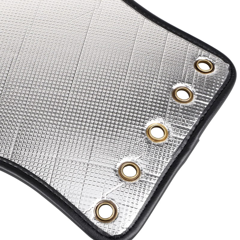 XMMT Leather Heat Shield Deflector Universal Motorcycle Side Saddle Heatshield