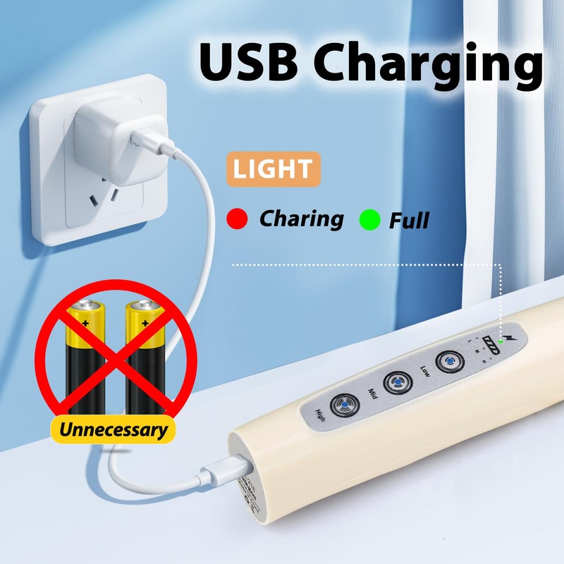 Sakgos Rechargeable Milk Frother Handheld (Without Stand, Beige)