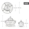 DUEBEL Caviar Serving Set, 1 Glass Divided Serving Bowl Set