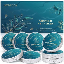 Bofuoos Shower Steamers Aromatherapy – Birthday & Fathers Day Home SPA Bath Self Care Relaxing Gifts for Men Him Dad, Natural Essential Oils Bath Bombs, Long-Lasting Fragrance