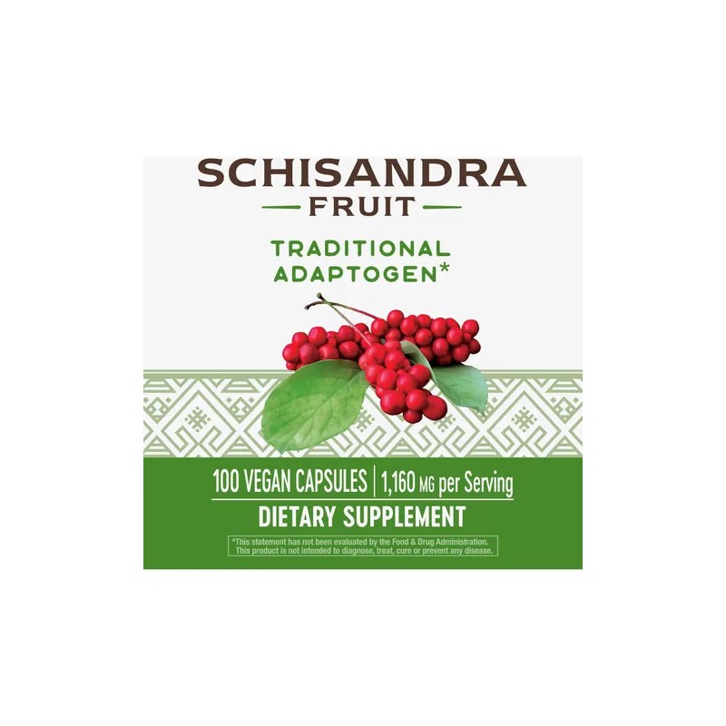 100cap Fruta Schisandra Esquizandra 1,160mg/porcion De Ee.uu