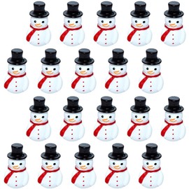 HOMSFOU Resin Mini Snowman Mini Snowman Figurines 30pcs Miniature Mini Resin Snow Man Tiny Xmas Figures Micro Landscape Ornaments Accessories for Doll House Fish Tank Decors Black S