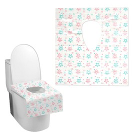 Zueyen Pack of 20 Disposable Toilet Pads, Toilet Seat Covers, Shopping Malls, Hospital, Office (Five-Pointed Star Pattern)