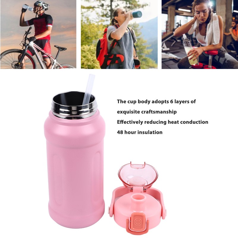1100ML Vacuum Cup Stainless Steel Insulated Water Bottle Sports Water