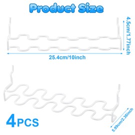 Hanaive 4 Pieces Pegboard Pliers Holder, Holds 11 Plier Per Rack, Steel Pegboard Hooks Pliers Peg Board Organizer Accessories Organizer for Workbench Garage Tool Shed Craft Room(White)