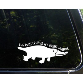 Sign Depot The Platypus is My Spirit Animal - 8-1/2" x 3-3/4" - Vinyl Die Cut Decal/Bumper Sticker for Windows, Cars, Trucks, Laptops, Etc.