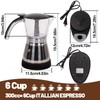 DITOSH Electric Moka Pot 6 Cup 300ml Plastic Transparent Stovetop