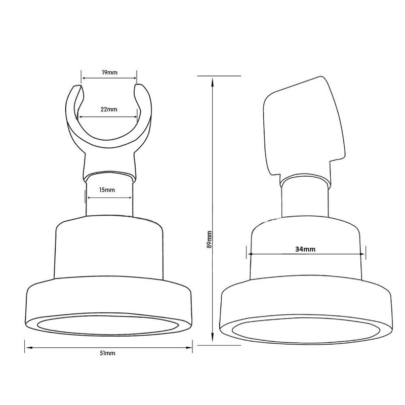 Solid Stainless Steel Shower Holder with Ball Joint Universal Model