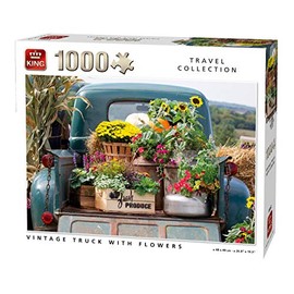 Vintage Truck with Flowers Jigsaw Puzzle 1000-Piece