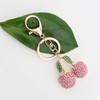 cuwuu's Cute Pink Cherry Keychain Sparkle Crystal Rhinestone Bag Charms