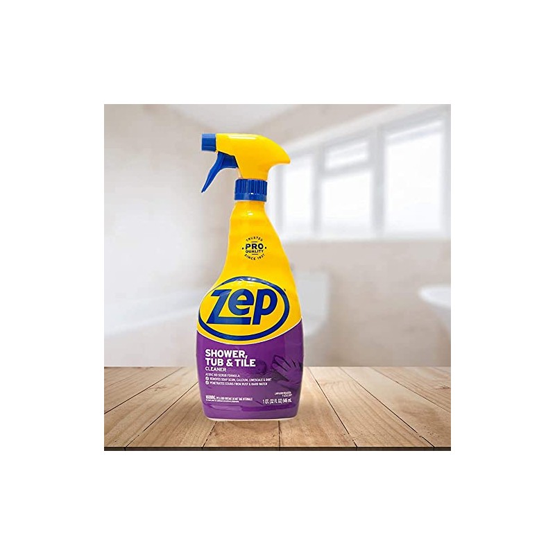 ZEP Limpiador de bañeras y azulejos de 32 onzas líquidas