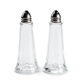2pcs Pepper and Salt Grinder Glass Pepper Shakers Refillable Coarseness Adjustable Pepper Mill Shaker