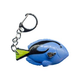 Miniblings Surgeonfish Key Ring Chain Ocean Seafood Fish Blue