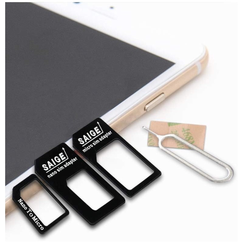Sim Card Adapter Kit Includes Nano Sim Adapter/Micro Sim Adapter/Needle/Storage