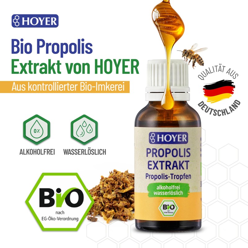 HOYER Propolis Drops Organic Certified 6 x 30 ml –