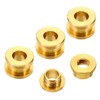 PATIKIL 5mm(1/5 Inch) Solid Brass Hole Eyelets, 4 Pcs Flat