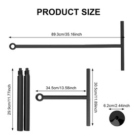 Shower Squeegee, Squeegee Shower Floor, Black Adjustable Shower Squeegee with Long Handle, Glass Squeegee, Window Squeegee, Bathroom Squeegee, Water Squeegee Floor Squeegee for Water, Hair, Glass
