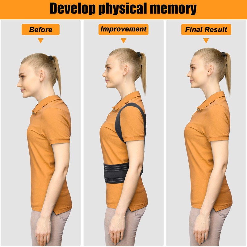 Aollop Posture Corrector Men Back Brace Back Support with Breathable