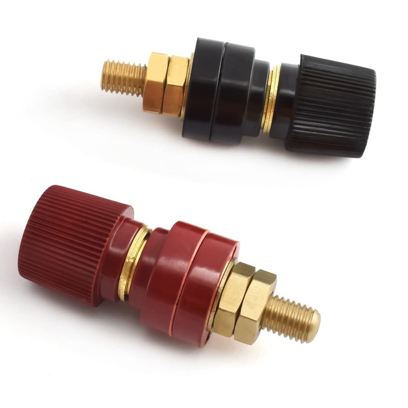 SDTC Tech 2-Pack Copper Battery Terminal Studs 1/4" M6 Remote