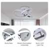 GEADI Modern LED Ceiling Light Fixtures, 20W Chrome Chandelier Lighting,