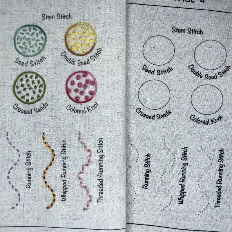 DIY Embroidery Sewing Stitch Book,Loose Leaf Needlework B-OOK,Creative Embroidery Starter