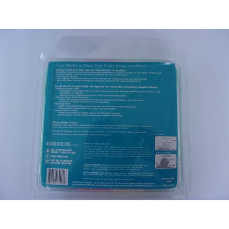 Oreck Microfiber Cleaning Cloths ORECK set of 4 High Performance