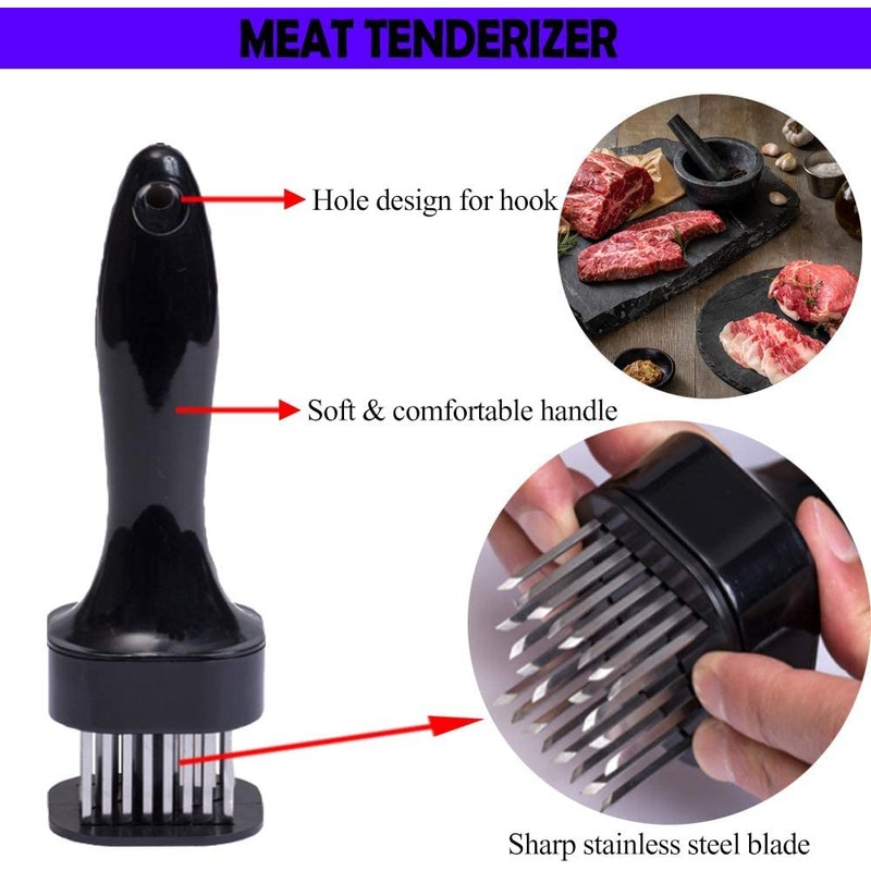 fastbird Meat Tenderizer for Tenderizing with 24 Stainless Steel Blades
